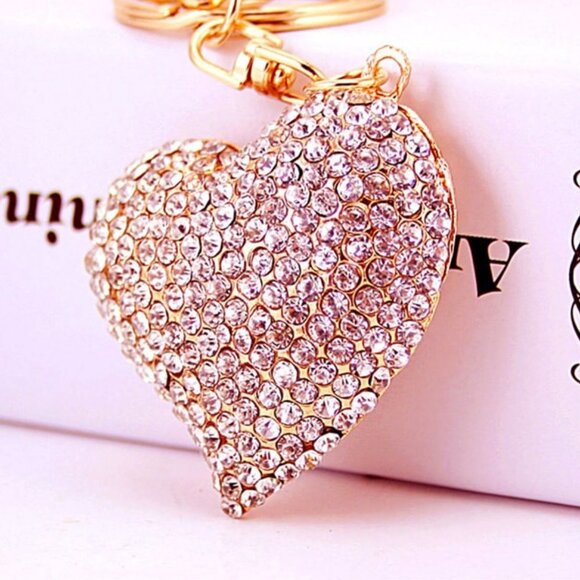 Rhinestone Decor Heart Shape Key Chain - Picture 1 of 4
